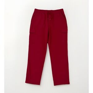 Mondetta Performance Luxury  Comfy Cargo Pants Burgundy Red Size Large